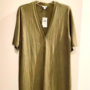 J.Jill rich sage short-sleeved duster. XL. NWT